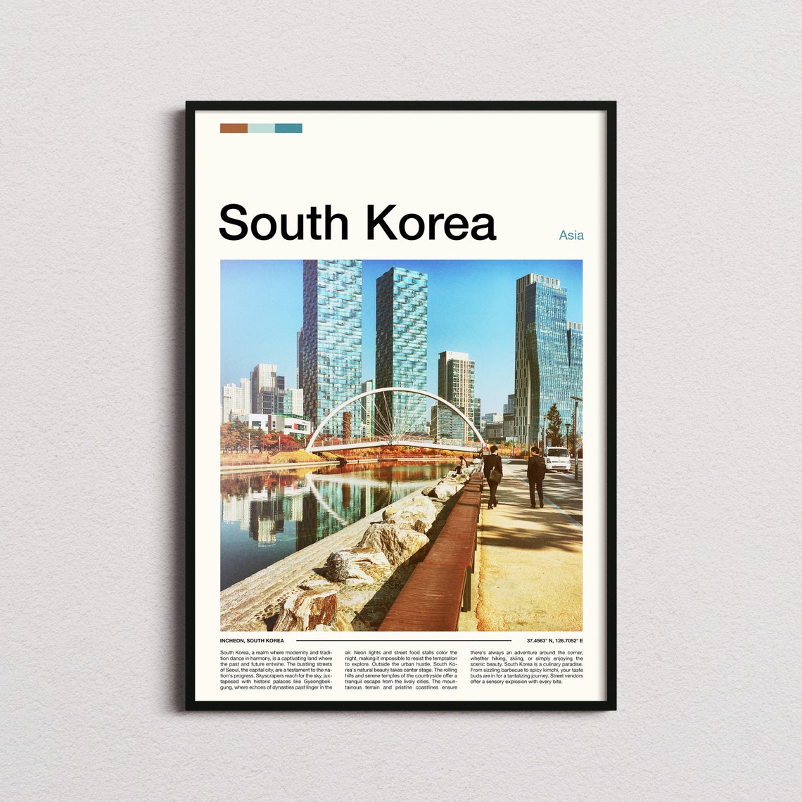 South Korea Print South Korea Poster South Korea Wall Art South Korea Art Print South Korea Photo Travel Poster Traveler Gifts