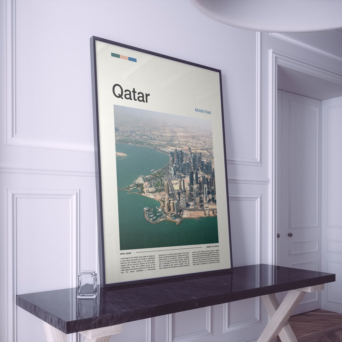 Qatar Print Qatar Poster Qatar Wall Art Qatar Art Print Qatar Photo Traveler Gifts Travel Poster - Image 2