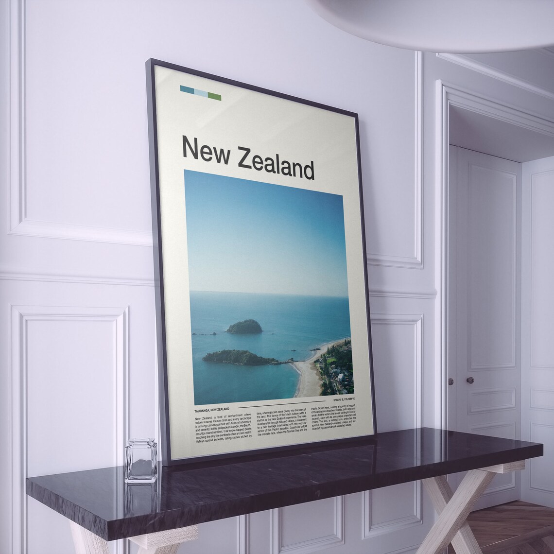 Tauranga New Zealand Bay Islands Aerial Coastal Photo Poster - Image 2