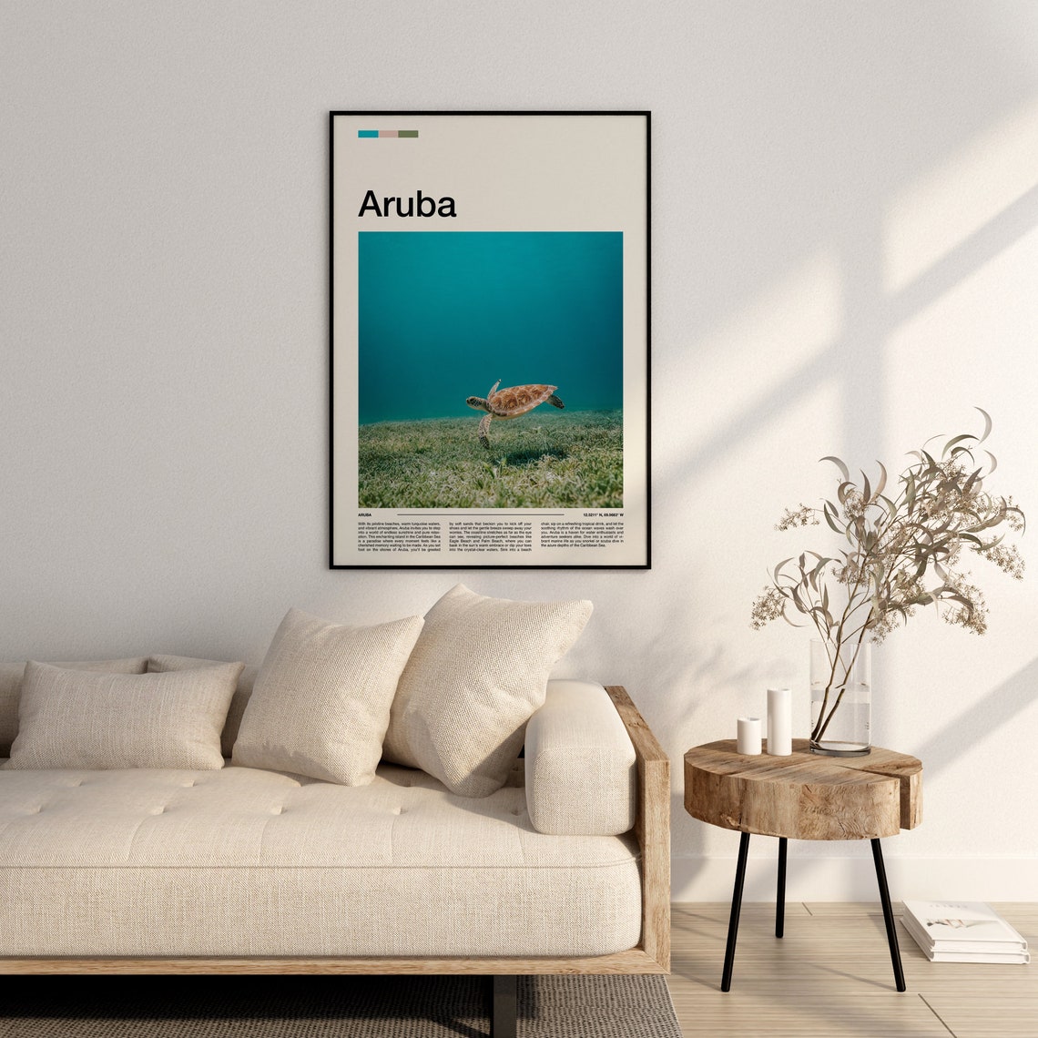 Aruba Print Aruba Poster Aruba Wall Art Caribbean Art Print Aruba Photo - Image 3