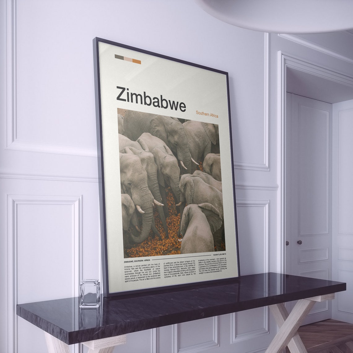 Zimbabwe Print Zimbabwe Poster Zimbabwe Wall Art Zimbabwe Art Print Zimbabwe Photo Travel Poster Traveler Christmas Gift - Image 2