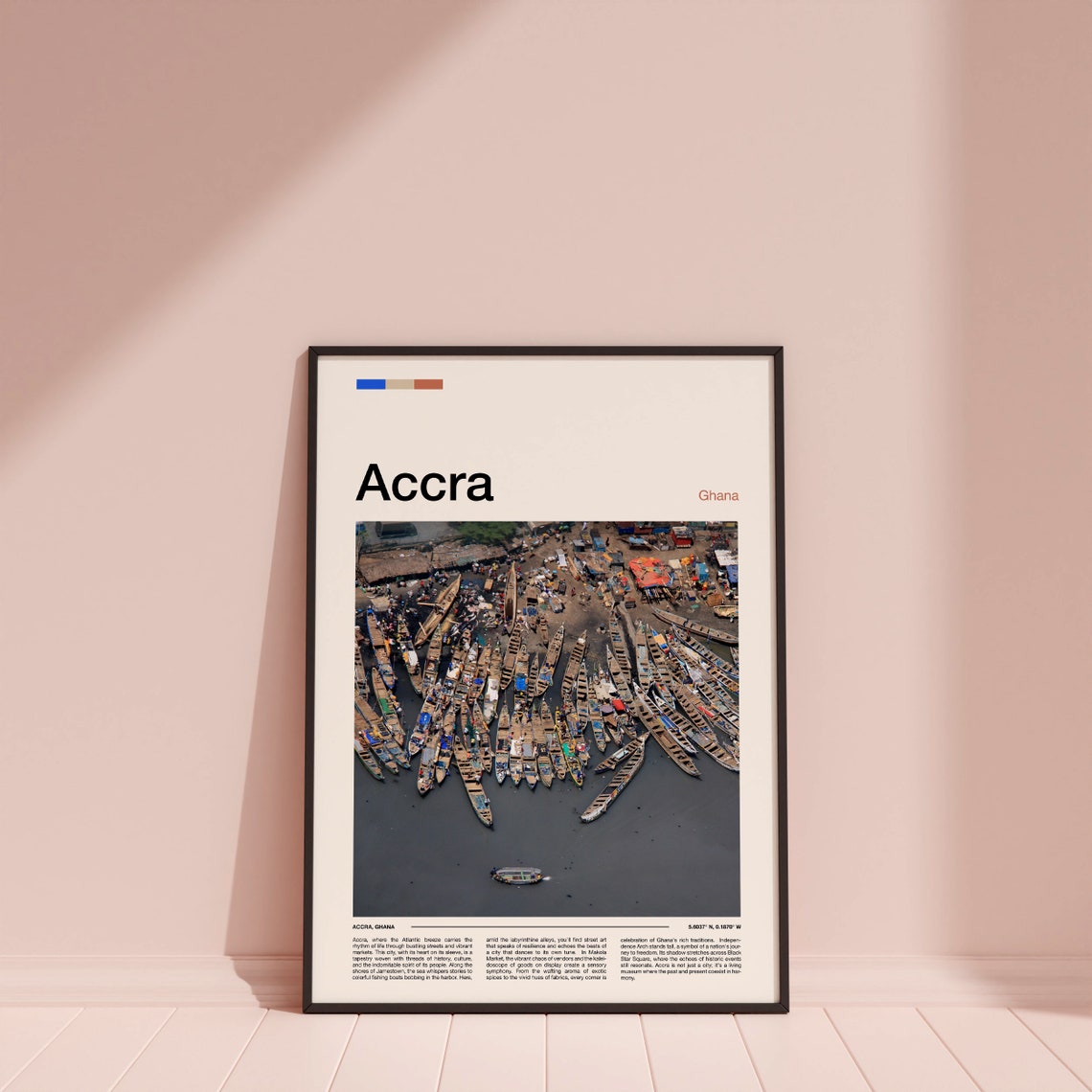 Accra Print Accra Poster Accra Wall Art Ghana Art Print Accra Photo Travel Poster Traveler Gift Travel Lover Christmas Gift - Image 4