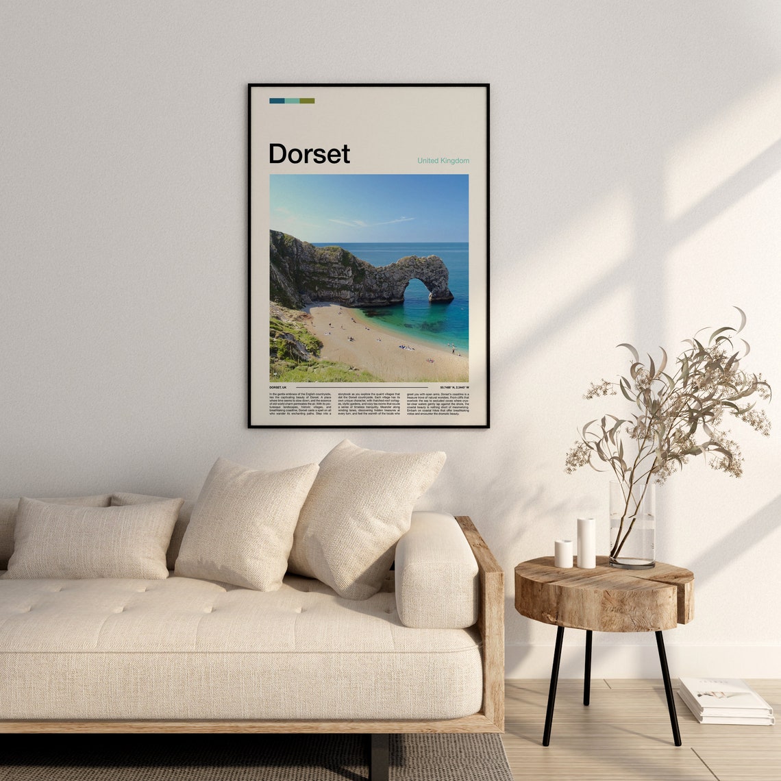 Dorset Durdle Door Natural Limestone Arch Turquoise Cove Beach Poster - Image 3