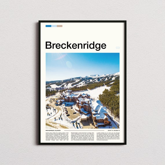 Breckenridge Print Breckenridge Poster Breckenridge Wall Art Colorado Art Print Breckenridge Photo Ski Resort Print Skiing Prints