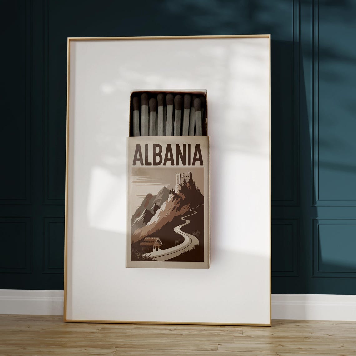 Albania Matchbox Print Albania Print Albania Poster Albania Wall Art Albania Art Print Albania Gifts - Image 5