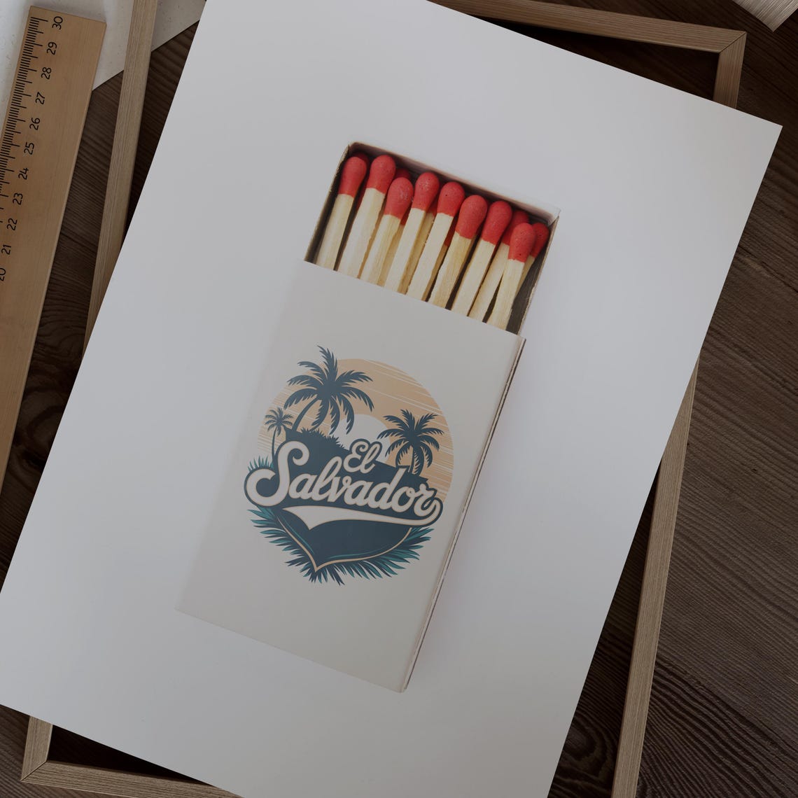El Salvador Matchbox Print El Salvador Print El Salvador Poster El Salvador Wall Art El Salvador Art Print El Salvador Gifts - Image 2