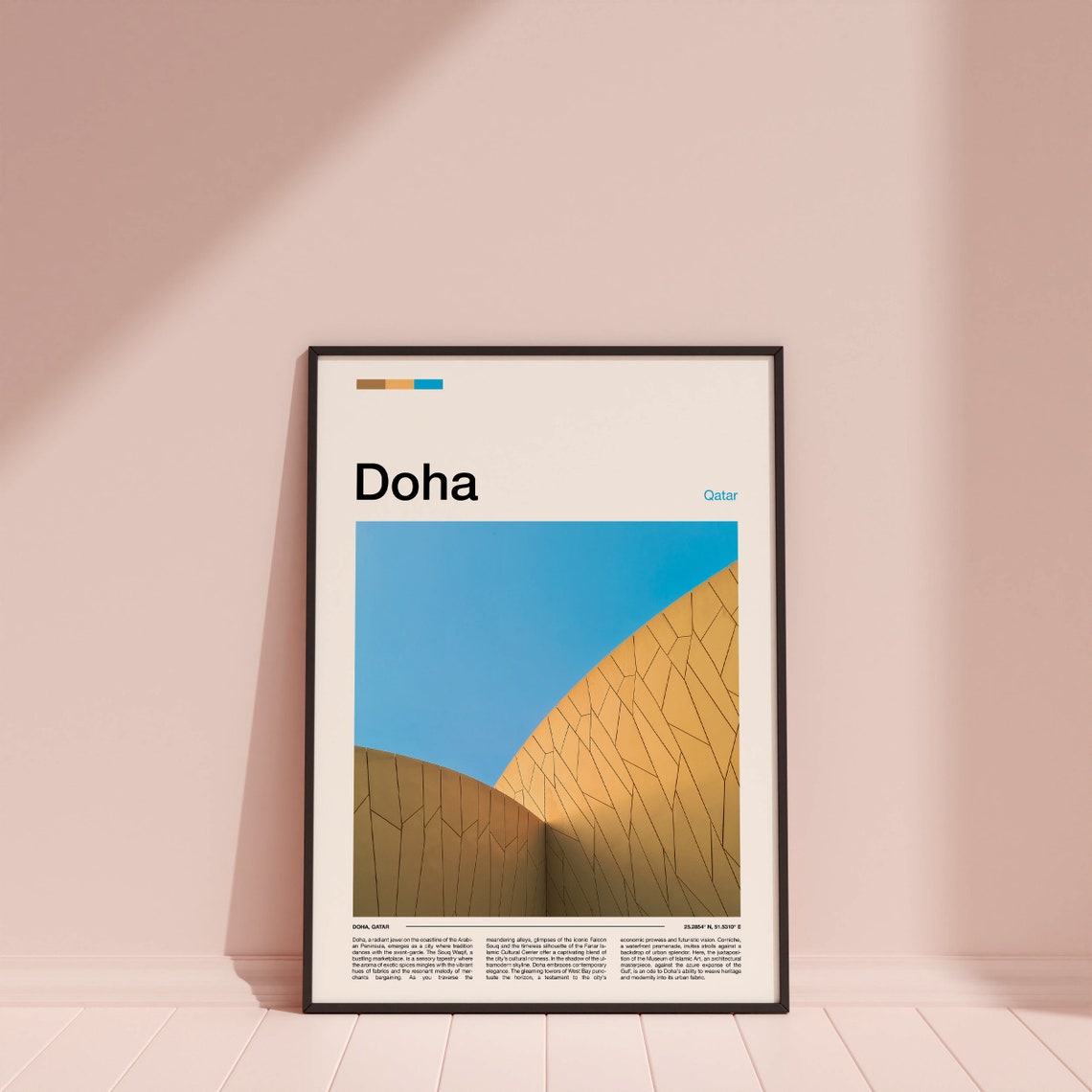Doha Qatar National Museum Desert Rose Architecture Photography Poster - Image 4