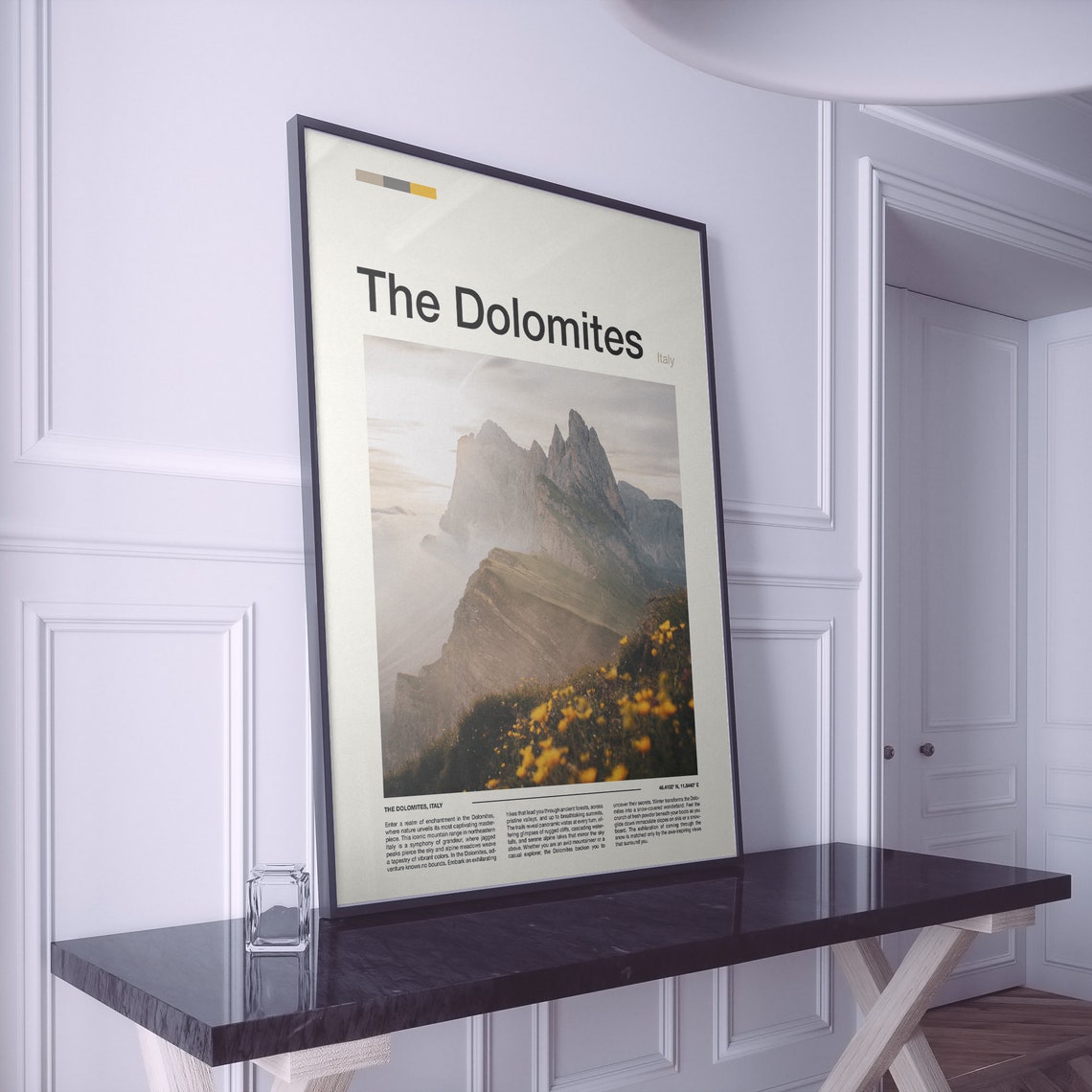 The Dolomites Italy Alpine Mountain Peaks Wildflower Meadow Poster - Image 2