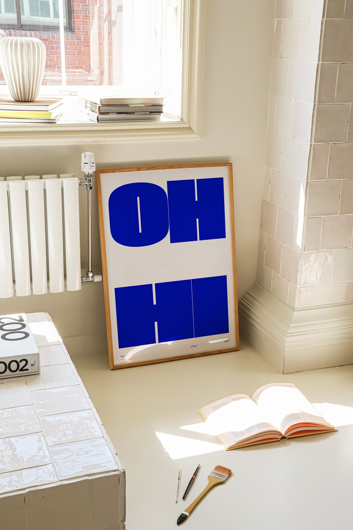 Oh Hi Funky Typography Art Print, Mid-Century Modern - Image 3