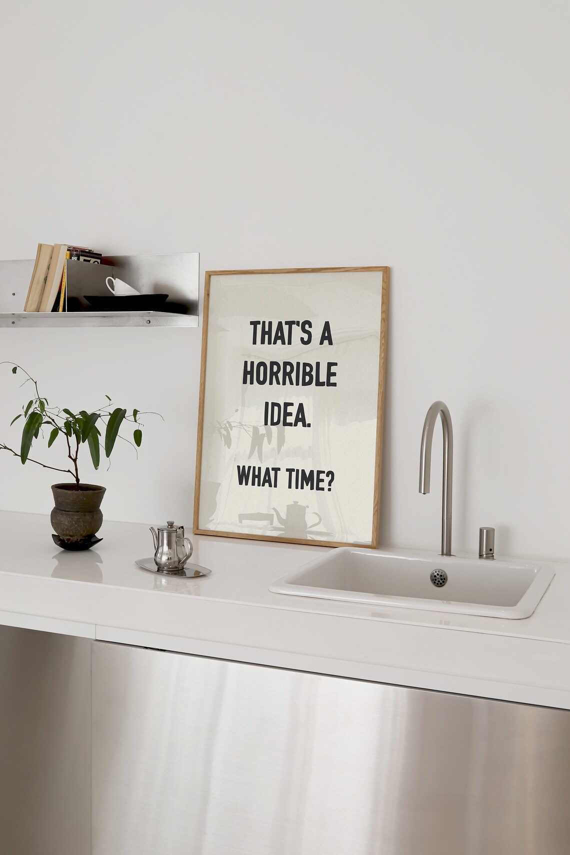 That's A Horrible Idea Funny Typography Art Print - Image 4