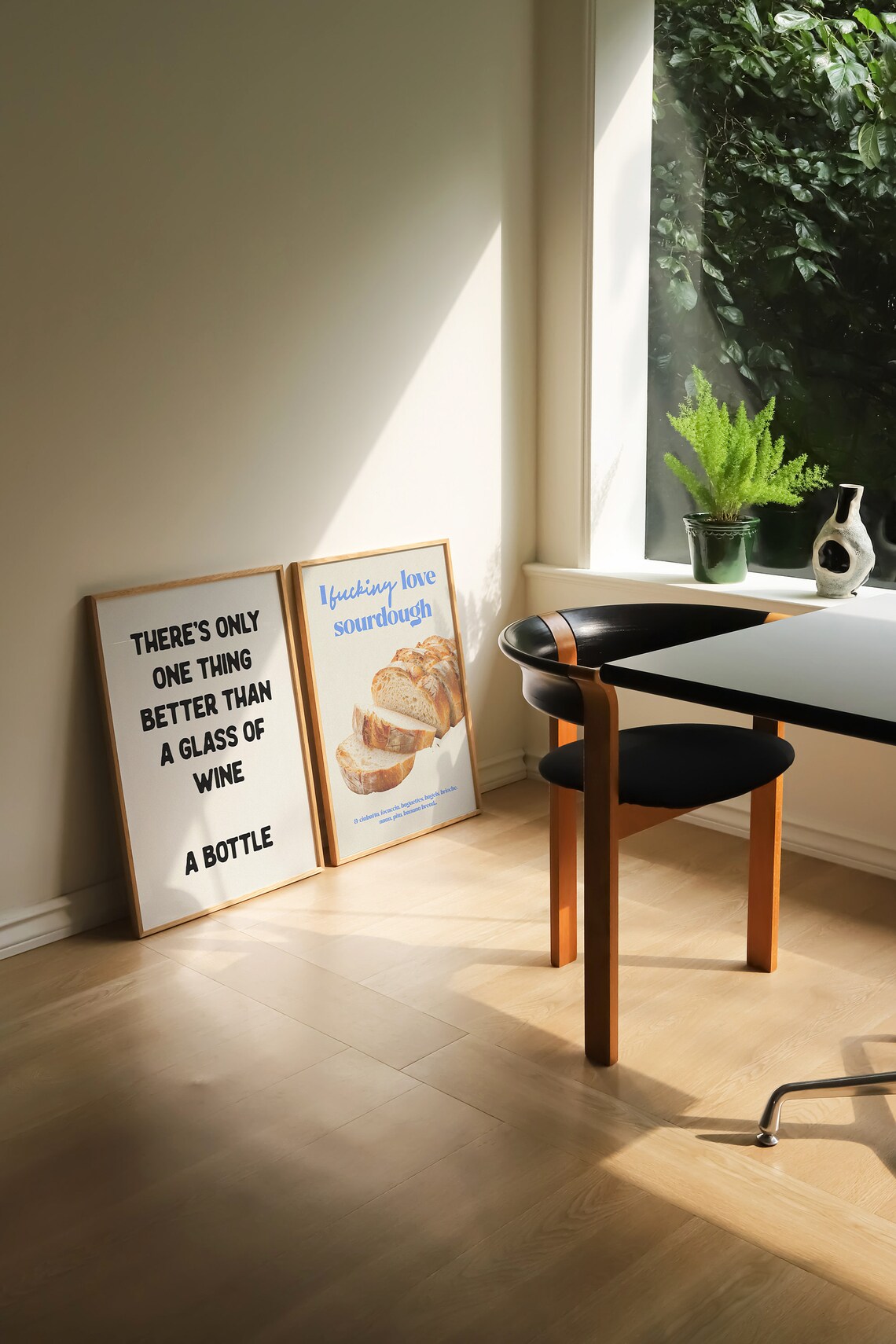Only One Thing Better Than Wine Typography Poster - Image 2