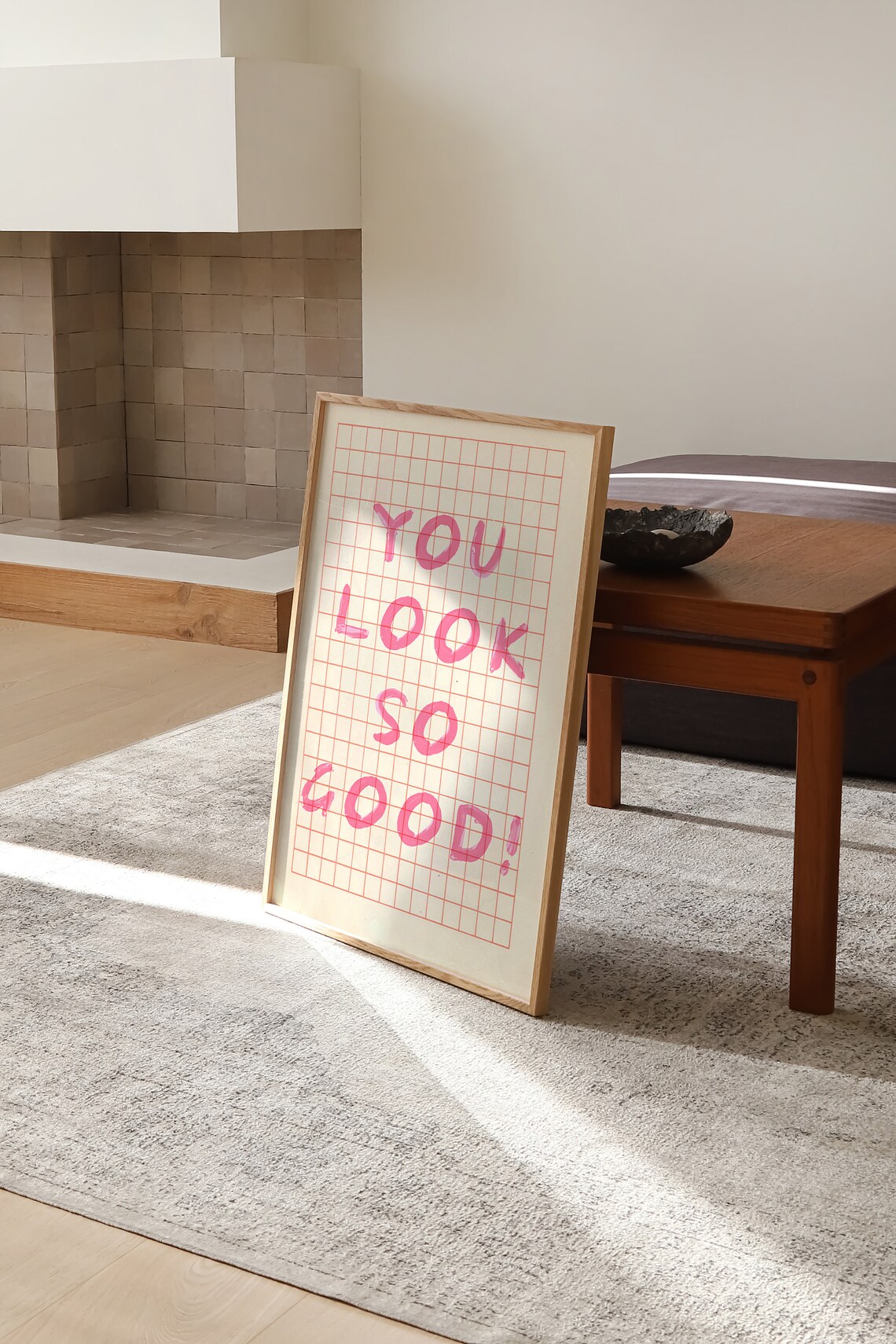 You Look So Good Pink Handwritten Guest Check Style Positive Poster - Image 2