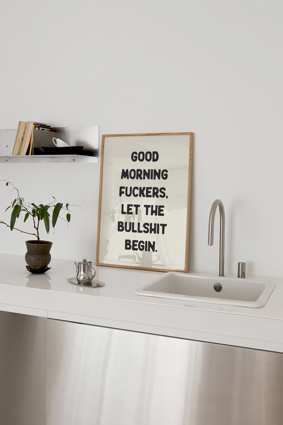 Good Morning Fuckers Funny Rude Bathroom Poster - Image 3