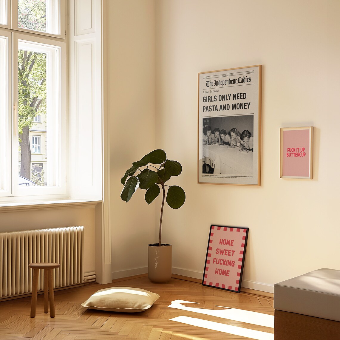 Home Sweet Fucking Home Funny Quote Art Print - Image 3