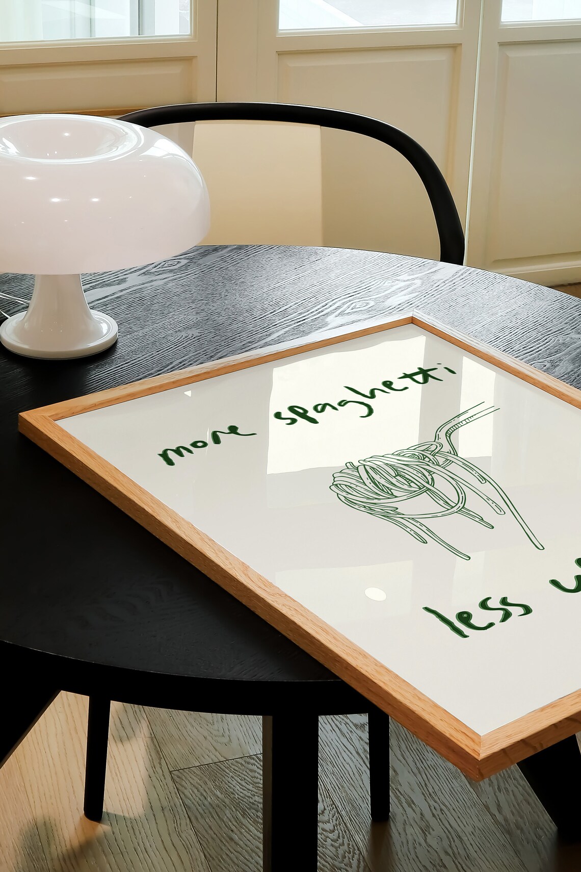 More Spaghetti Retro Food Poster, Kitchen Wall Decor - Image 2