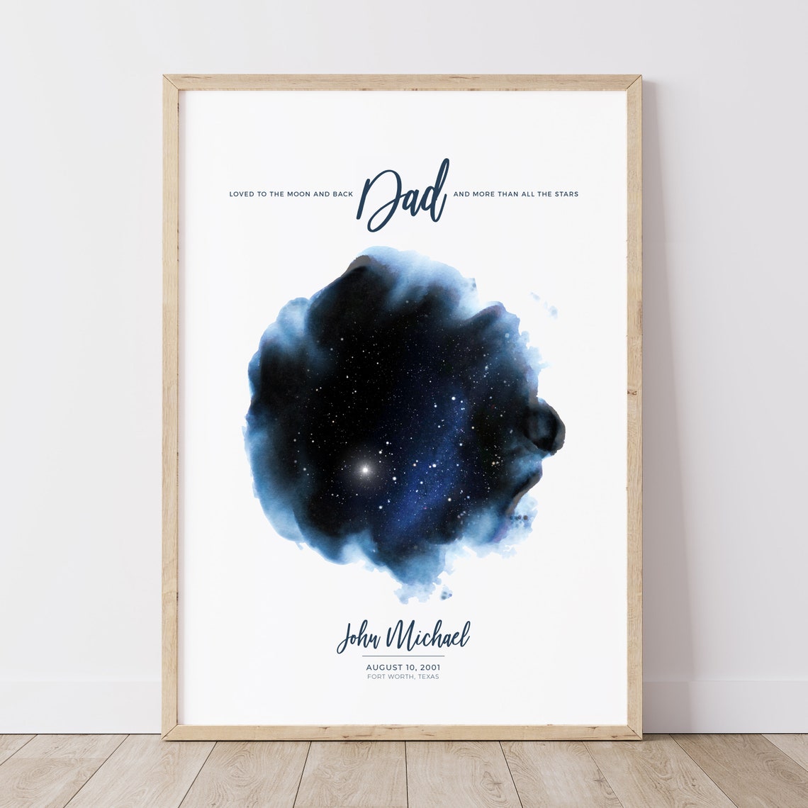 Star Map By Date Poster Print, Gift for Dad - Image 3