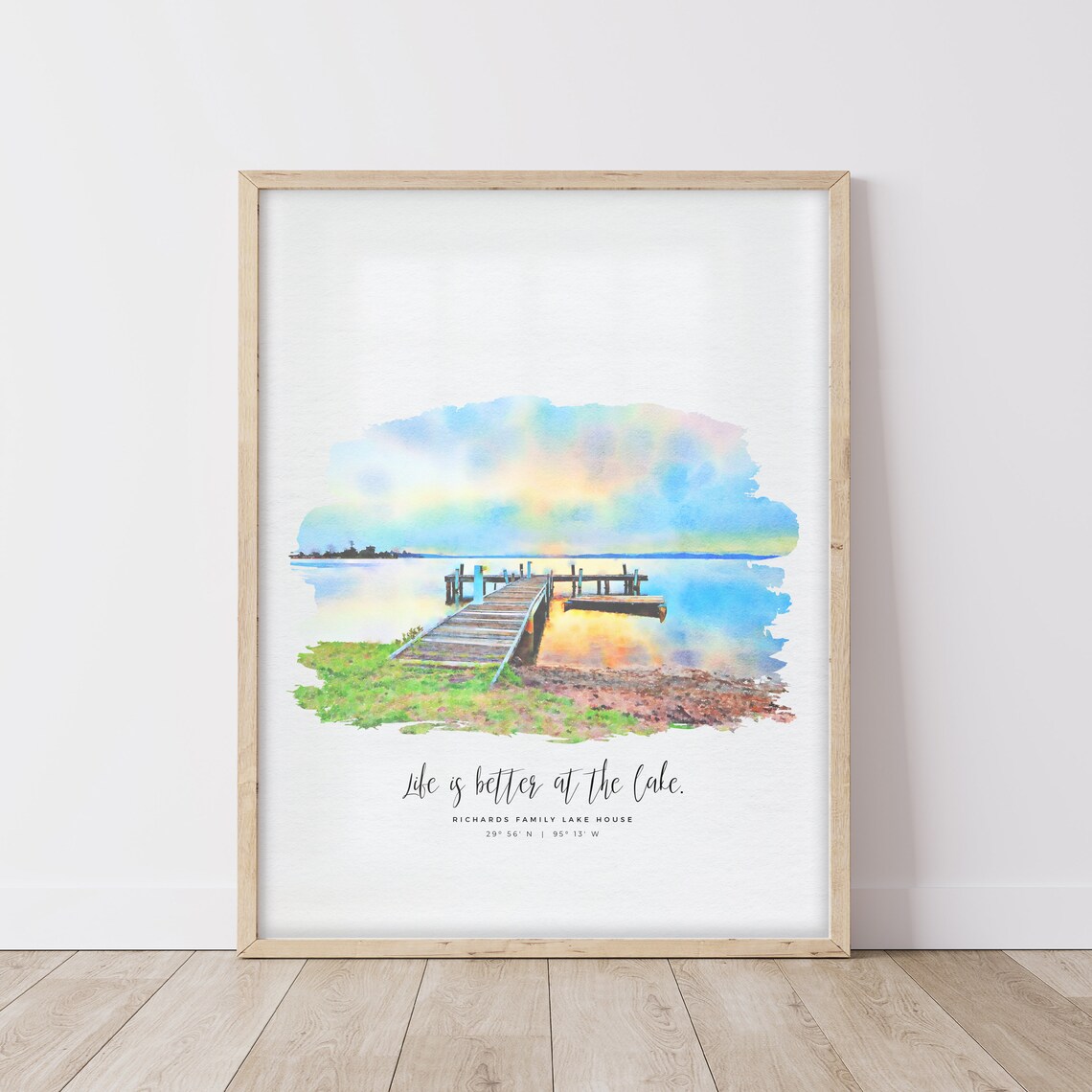 Lake House Custom Portrait Art Print, Mother's Day - Image 3