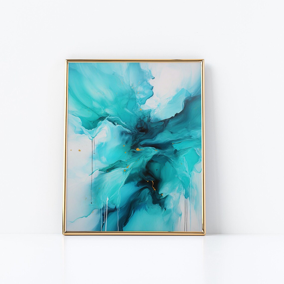 Acrylic Art Seascape, Fluid Expressionism - Image 3