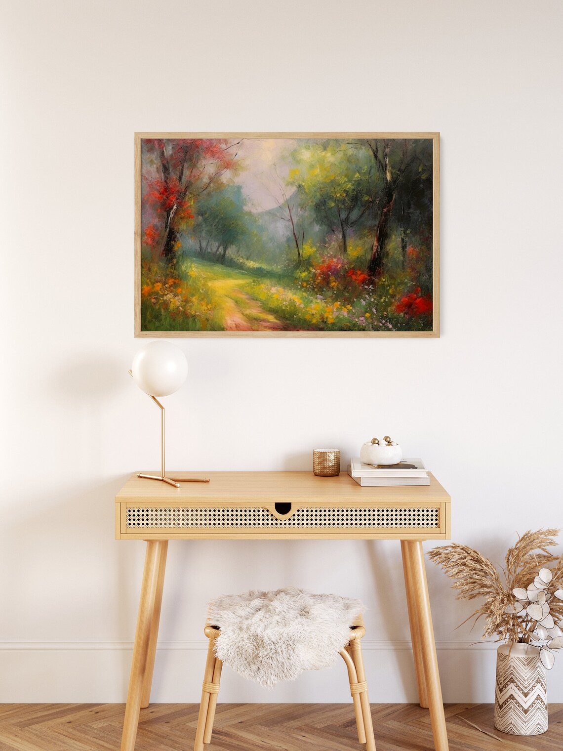 Mystic Trail, Enchanting Forest Path With Autumn Blooms - Image 2