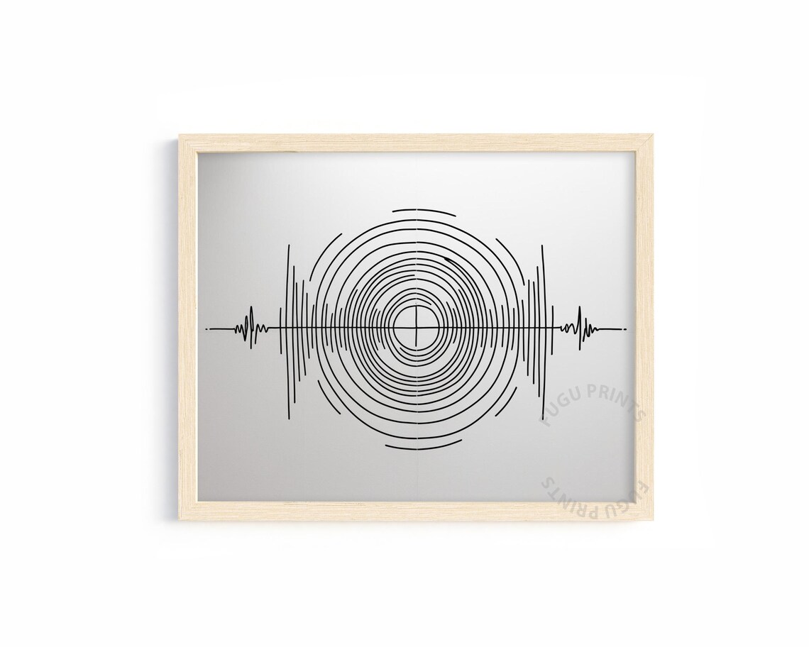 Sound Wave Art, Minimalist Wall Art Print