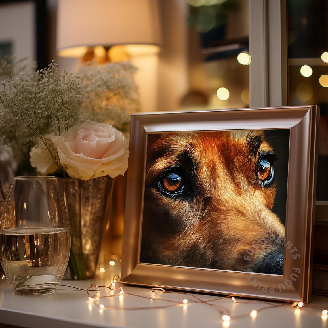 Hyperrealistic Dog Eyes Pet Portrait Art Print - Image 3