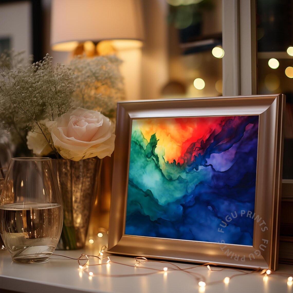 Abstract Ink Fluid Art, Modern Home Decor - Image 3