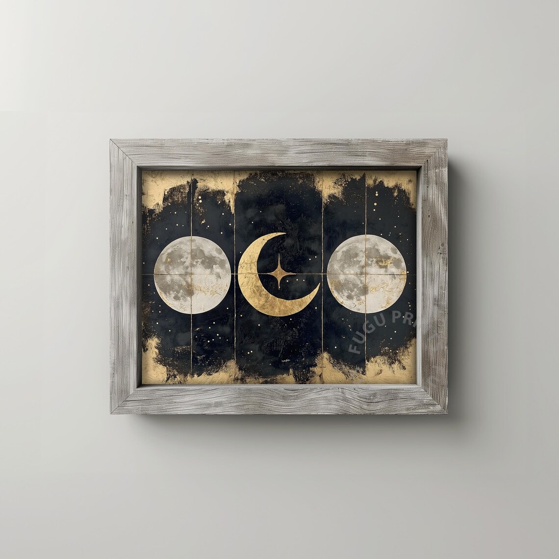 Moon Phases Art, Gold Celestial Astrology Decor - Image 2
