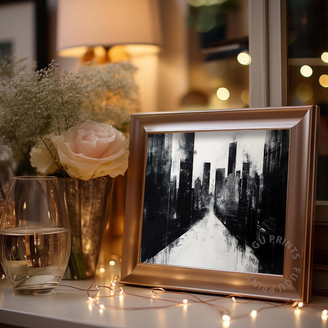 Abstract Cityscape - Modern Minimalist Urban Art - Image 3
