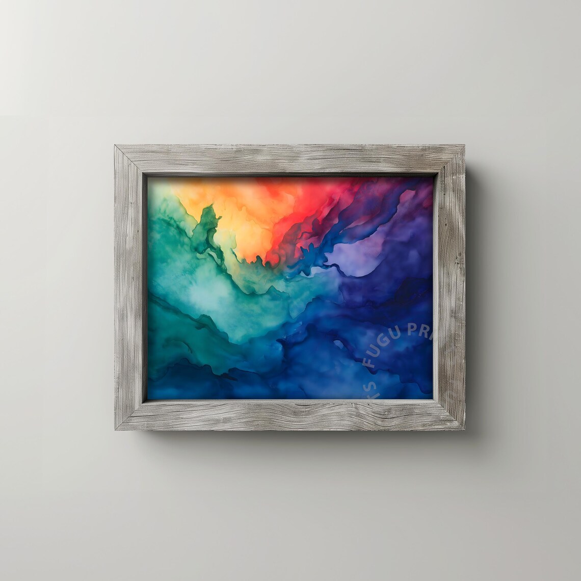 Abstract Ink Fluid Art, Modern Home Decor - Image 2