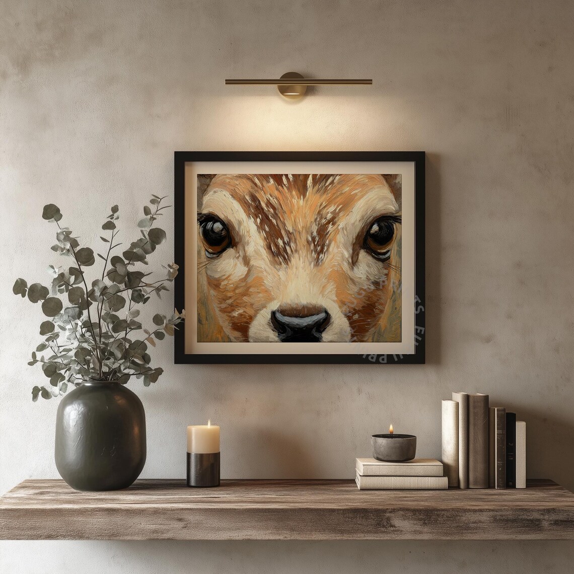 Fawn Face Impressionist Deer Nursery Decor Art Print - Image 4