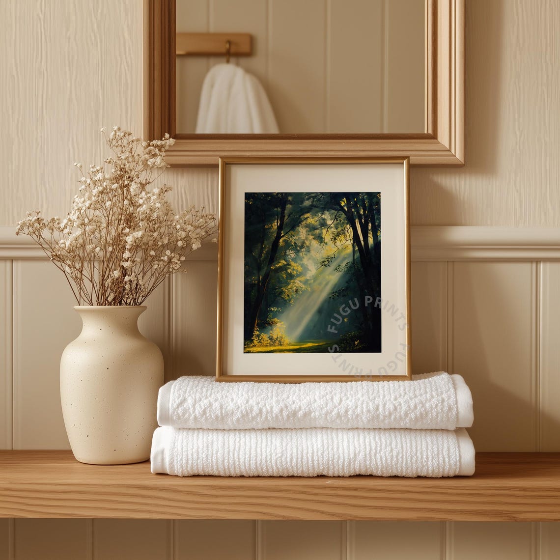 Forest Light Art Impressionist Wall Art Nature Scene Decor 204 - Image 3