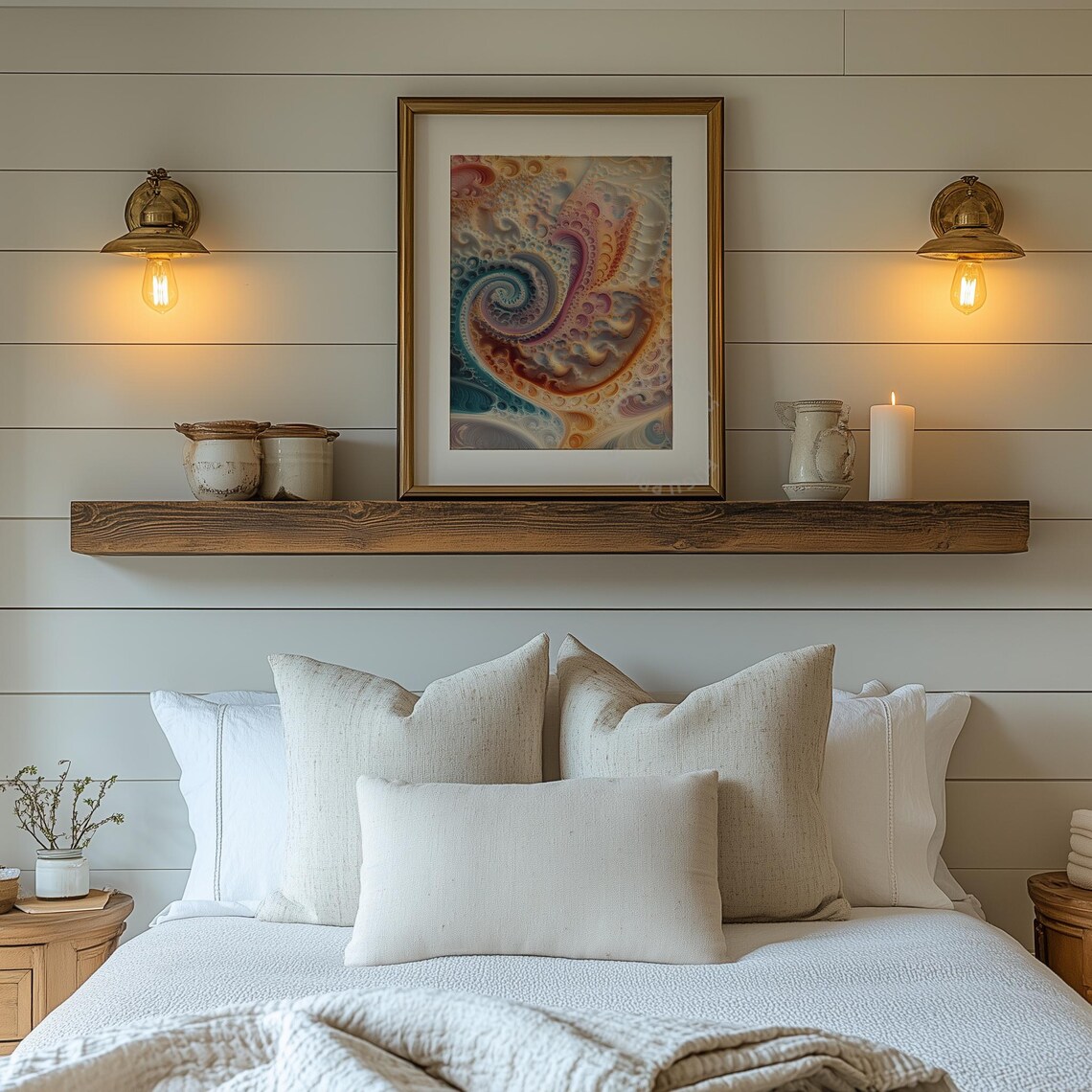 Fractal Swirls Abstract Art, Modern Wall Art - Image 2