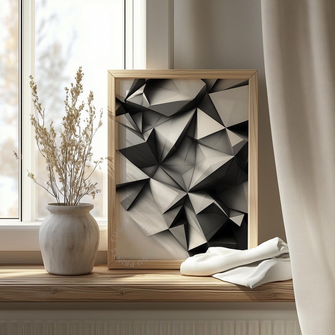 Geometric Abstract Polygon, Minimalist Wall Art - Image 4