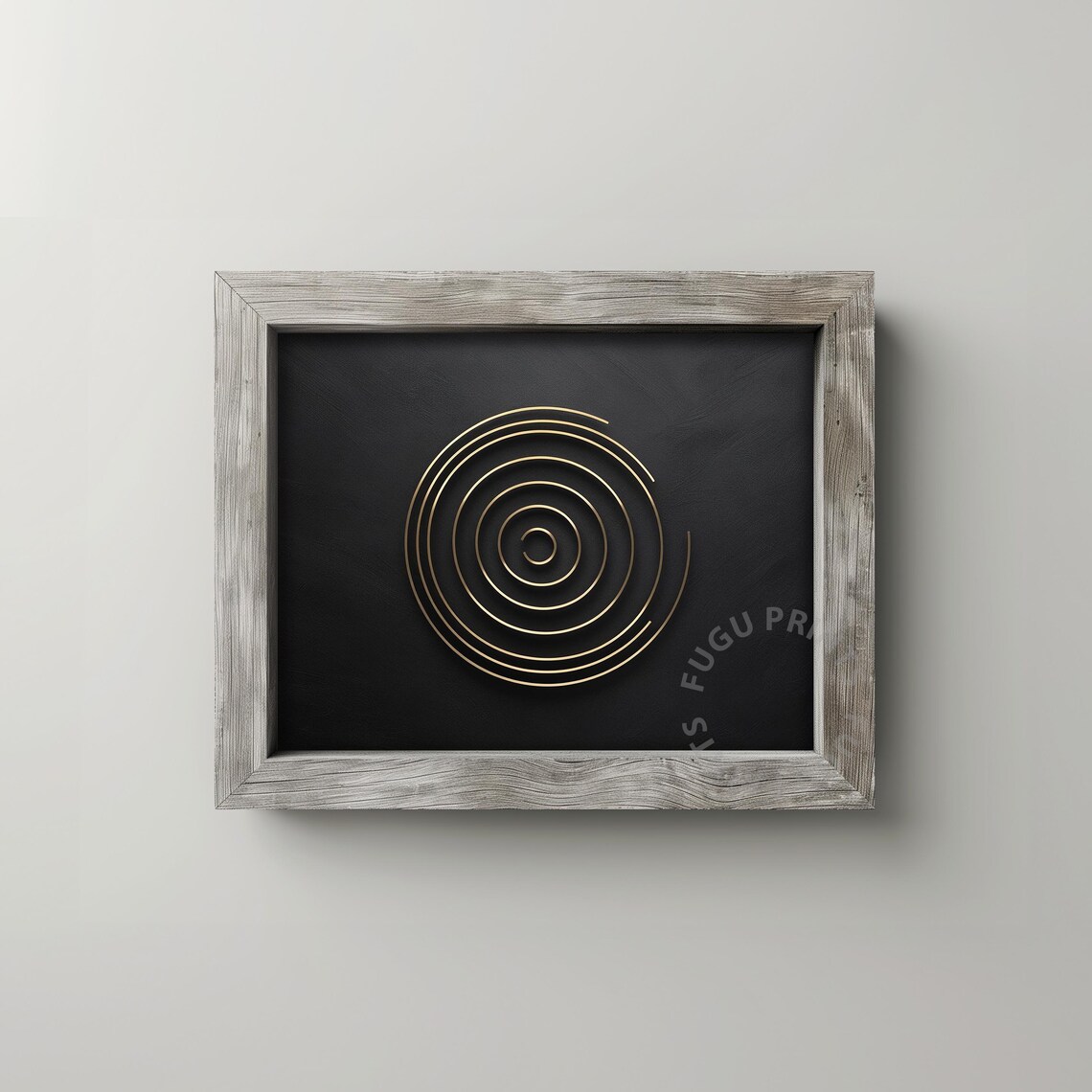 Gold Spiral Minimalist Circle, Modern Abstract - Image 2