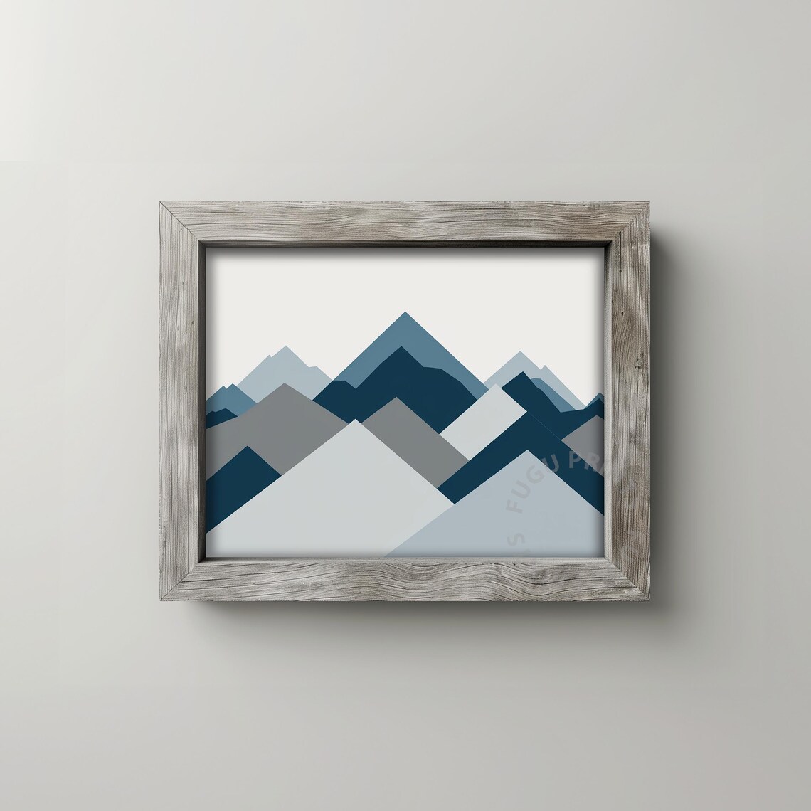 Minimalist Mountain Geometric Art, Modern Decor - Image 2