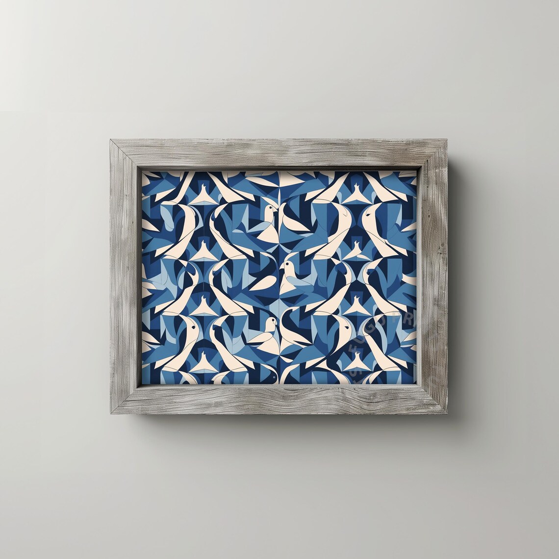 Seagull Geometric Bird Art Print, Coastal Wall Art - Image 2