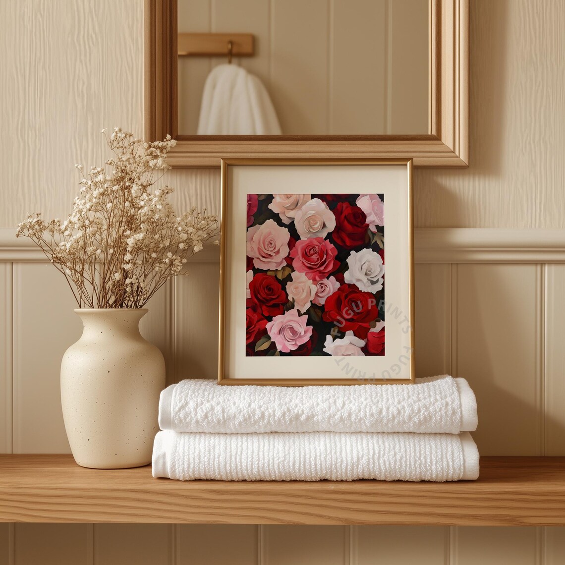 Red Rose Dark Floral Romantic Home Decor - Image 3