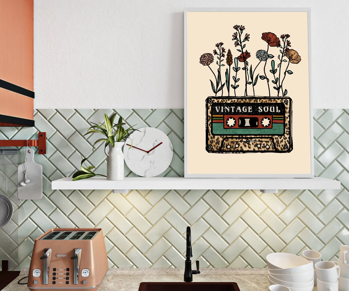 Vintage Soul Retro Poster Print, Hippie Style - Image 2
