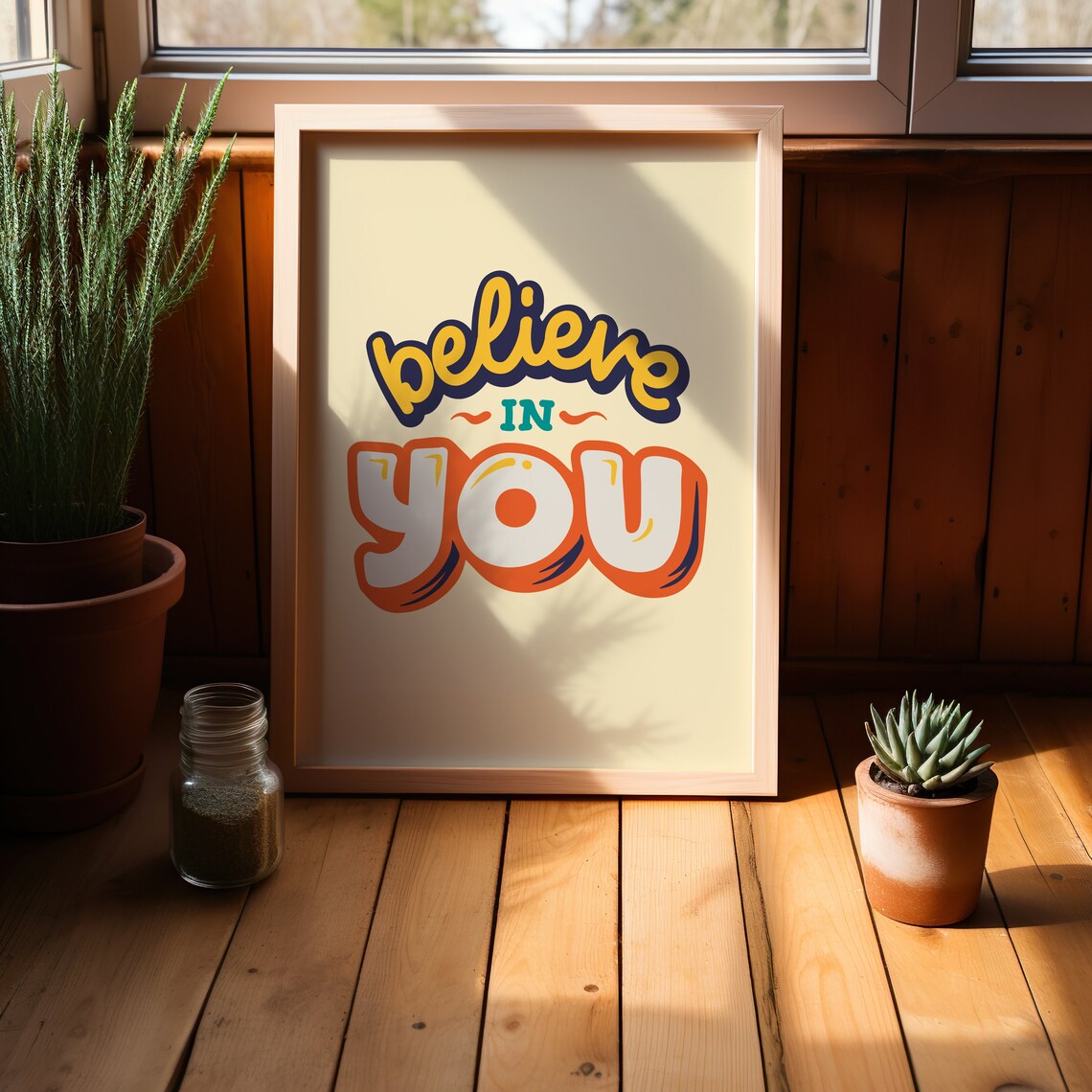 Retro Groovy Inspirational Quote Poster, Trendy Decor - Image 4