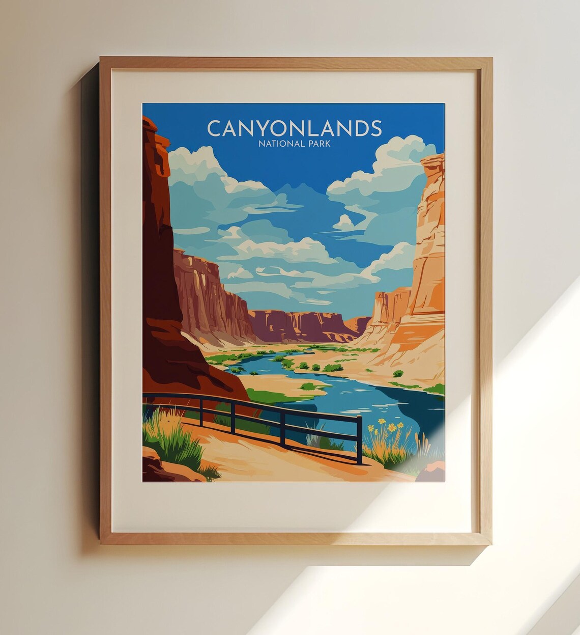 Canyonlands National Park Red Rock River Canyon Travel Poster