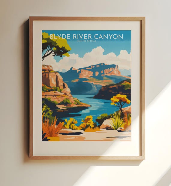 Blyde River Canyon South Africa Travel Art Print Scenic Beauty Wall Decor
