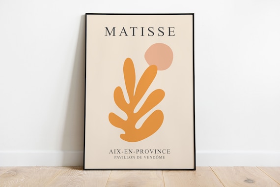 Matisse Orange Cut Paper Leaf Aix en Provence Art Style Poster