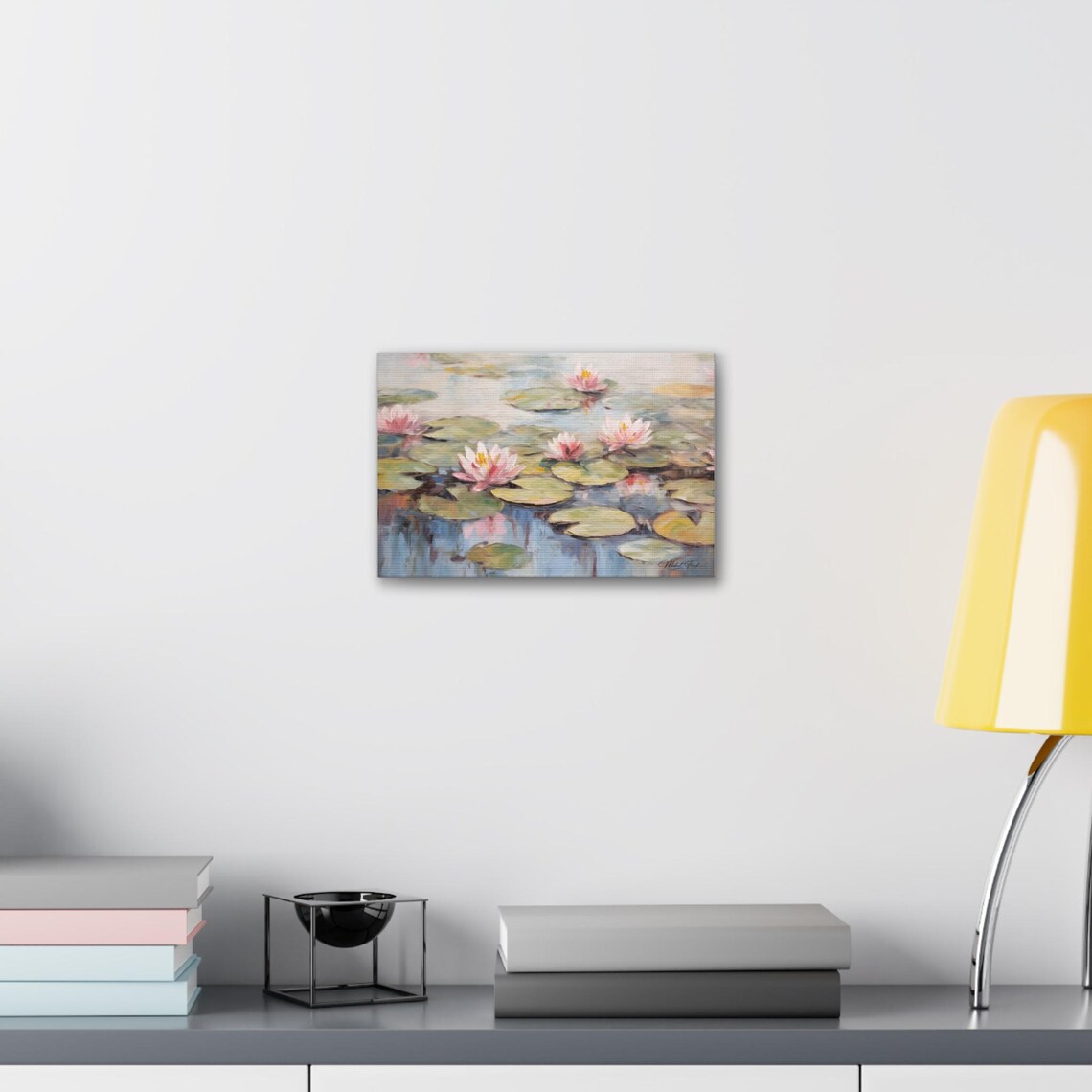 Pink Water Lilies Pond Bloom Classic Floral Art Scene Poster - Image 6