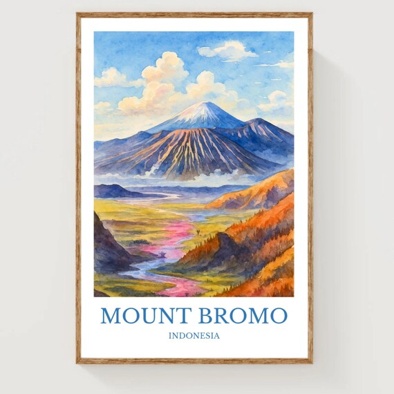 Mount Bromo Travel Poster