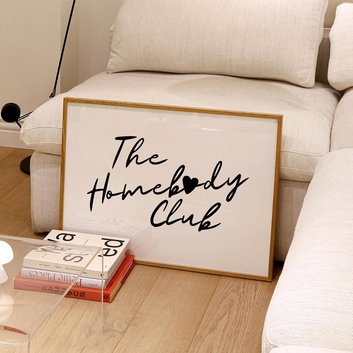 The Homebody Club Script Heart Wide Horizontal Cozy Quote Print - Image 4