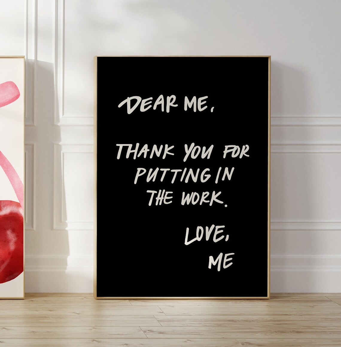 Dear Me Minimalist Art Print, Dorm Office Decor