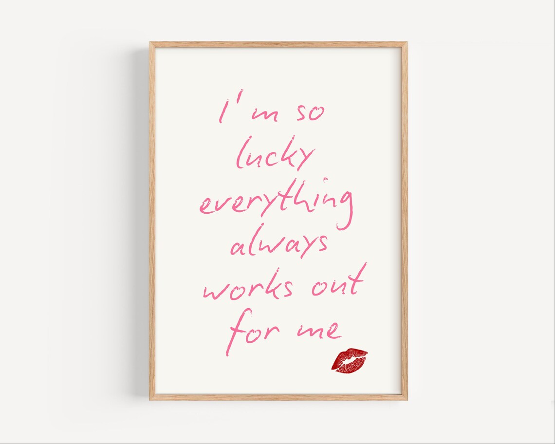 Lucky Girl Syndrome Poster Trendy Dorm Wall Art