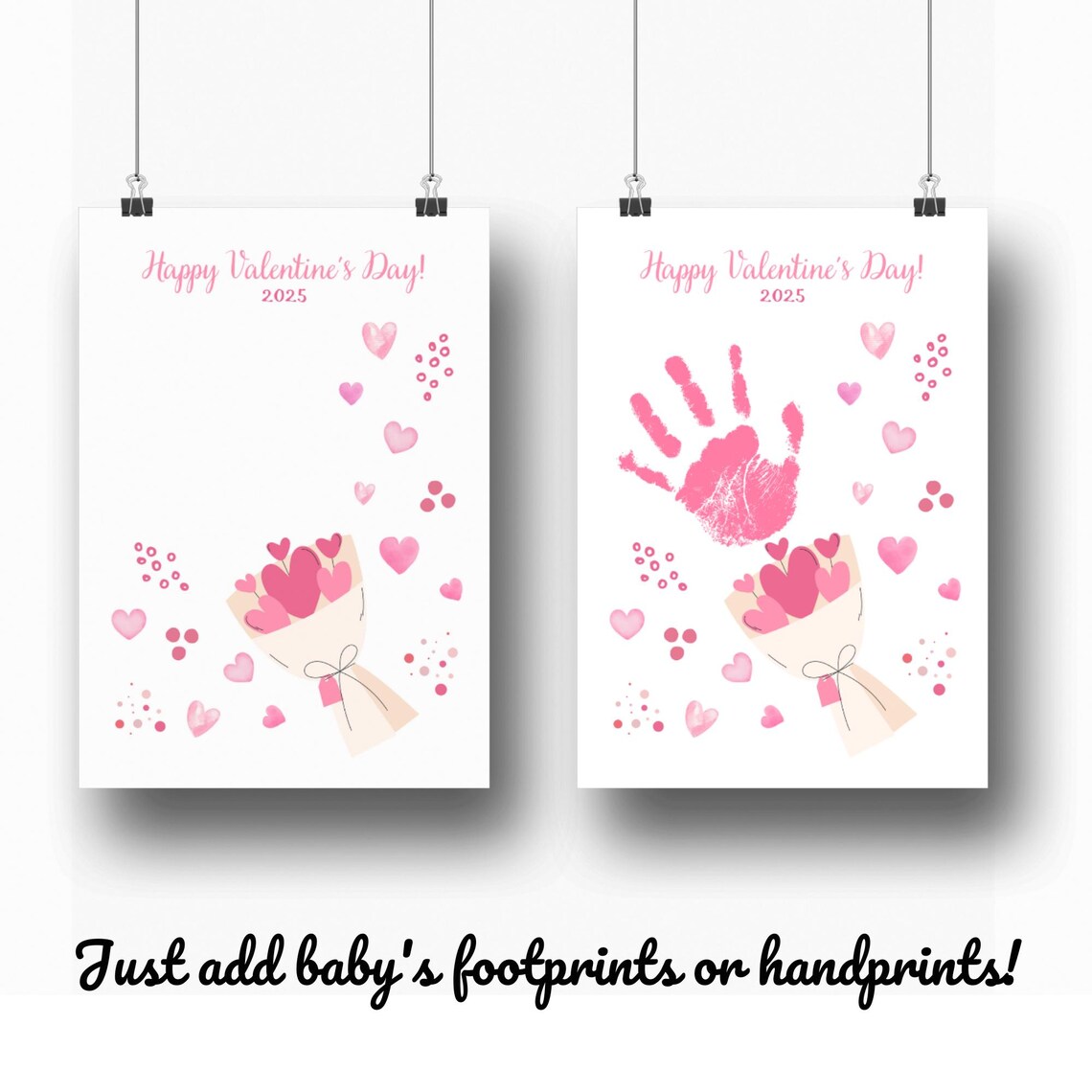 My First Valentine Handprint Heart Love Art Print - Image 3
