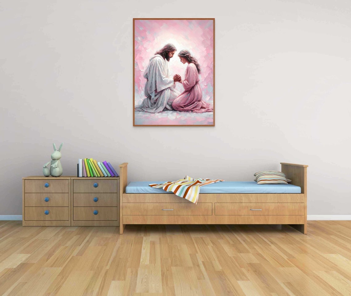 Healing Prayers Christian Art Jesus Praying With Woman Jesus And Girl Lds Art Bible Verse Wall Art Picture Of Jesus Christian Prints - Image 4