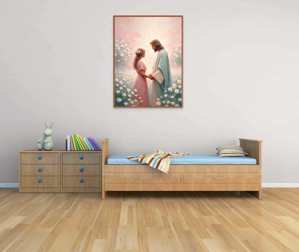 He Knows You Christian Art Jesus With Woman Jesus Wall Art Lds Wall Art Bible Painting Jesus With Girl Art Christian Print Jesus Art - Image 7
